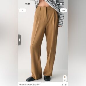 Aritzia Tan Crepe Pants in Celia brown
